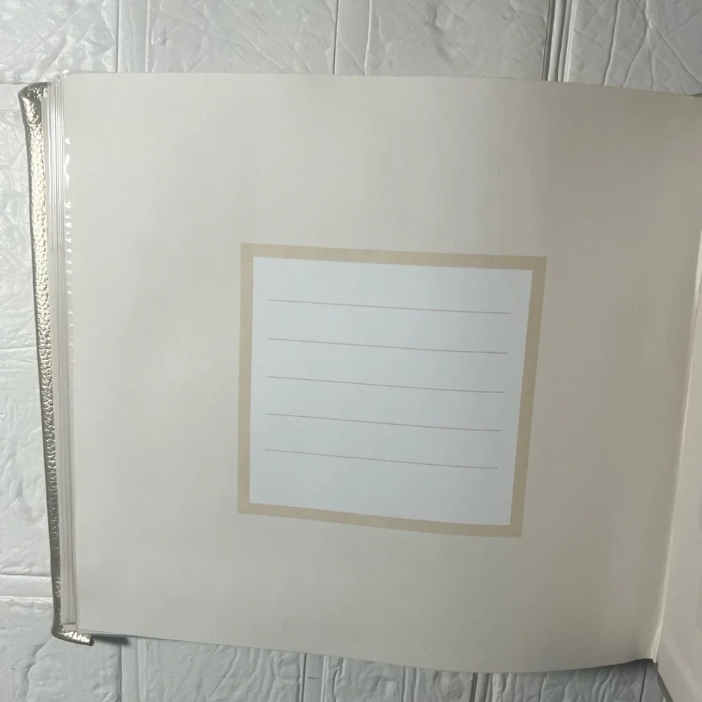 Badgley Mischka gold ribbon rhinestone 4x6 photo album New